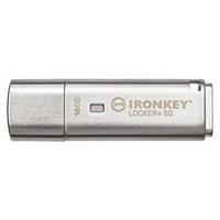 Kingston IronKey Locker+ 50/16GB/USB 3.1/USB-A/Strieborná