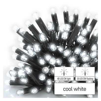 EMOS Profi LED spoj. reťaz preblikávajúca – cencúle, 3 m, vonkajšia, studená biela
