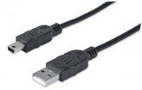 MANHATTAN USB kábel 2.0 Kábel A-mini B 1,8 m