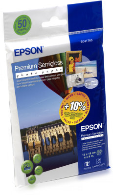 EPSON Premium Semigloss Photo Paper, 100x150 mm, 50x