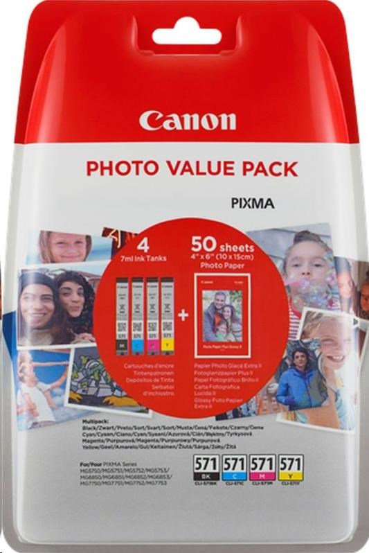 Canon CARTRIDGE CLI-571XL C/M/Y/BK PHOTO VALUE