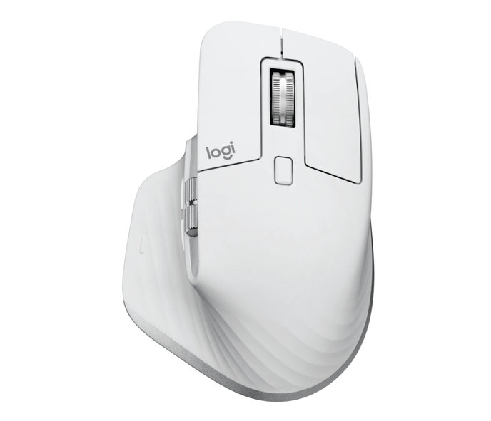 Bluetooth optická myš Logitech MX Master 3S/Kancelárska/Laserová/Pre pravákov/8 000 DPI/USB+BT/Svetlo šedá