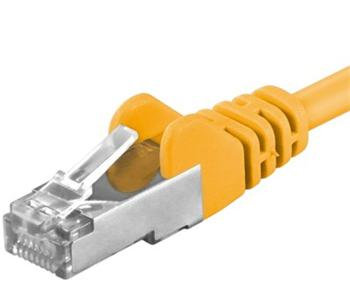 PREMIUMCORD Patch kábel CAT6a S-FTP, RJ45-RJ45, AWG 26/7 5m žltý