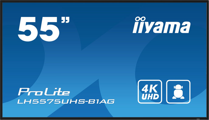 55" iiyama LH5575UHS-B1AG: IPS, 4K UHD, Android, 24/7