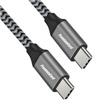 PREMIUMCORD Kábel USB-C M/M, 100W 20V/5A 480Mbps bavlnené opletenie, 0,5m