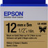 EPSON POKLADNÍ SYSTÉMY Epson zásobník se štítky – saténový pásek, LK-4KBK černá / zlatá, 12 mm (5 m)