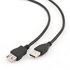 GEMBIRD Kabel USB A-A 1,8m 2.0 prodluž,HQ Black,zlac.kont.