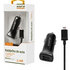 Aligator nabíječka do auta Turbo charge, 12/24 V, 2,4 A, konektor Lightning, 2x USB výstup, černá