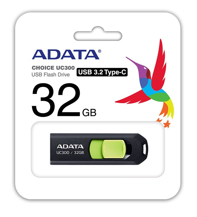 ADATA UC300/32GB/USB 3.2/USB-C/Čierna