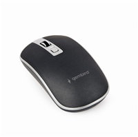 Bluetooth optická myš GEMBIRD myš MUSW-4B-06, černo-stříbrná, bezdrátová, USB nano receiver