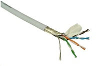FTP kabel PlanetElite, Cat5E, licna(lanko), PVC, Dca, šedý, 305m