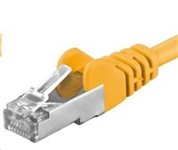 PREMIUMCORD Patch kábel CAT6a S-FTP, RJ45-RJ45, AWG 26/7 3m žltý