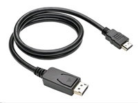 C-TECH DisplayPort/HDMI kábel, 1 m, čierny