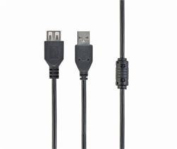 GEMBIRD Kabel USB A-A 3m 2.0 prodl. HQ s ferrit. jádrem