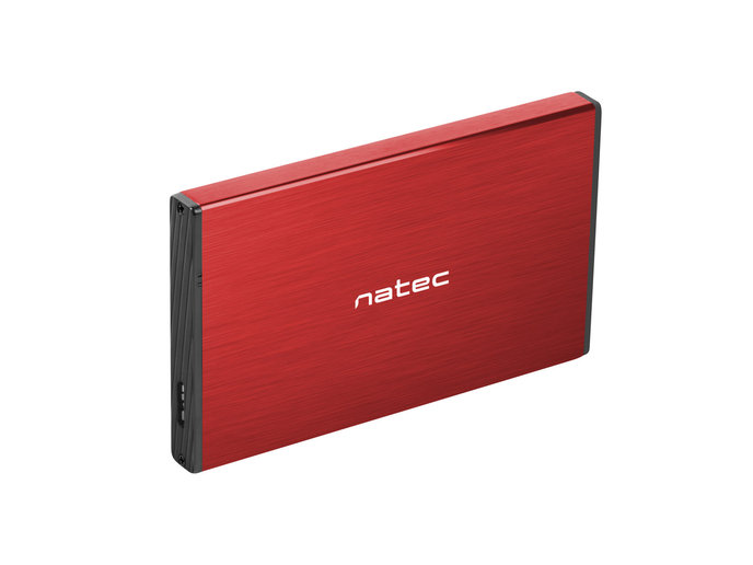 Externý box pre HDD 2,5" USB 3.0 Natec Rhino Go, červený, hliníkové telo