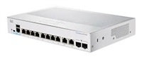 Cisco switch CBS250-8T-E-2G (8xGbE,2xGbE/SFP combo,fanless) - REFRESH