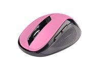Bluetooth optická myš Myš C-TECH WLM-02, čierno-ružová, bezdrôtová, 1600DPI, 6 tlačidiel, USB nano prijímač