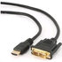 GEMBIRD HDMI kábel na DVI 4,5 m (M/M, DVI-D, Single Link, pozlátené kontakty, tienený)