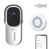 iGET HOME Doorbell DS1 White + CHS1 White - WiFi bateriový videozvonek, set s reproduktorem, CZ app