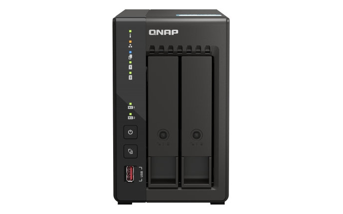 QNAP TS-253E-8G (4core 2,6GHz, 8GB RAM, 2x SATA, 2x M.2 NVM slot, 2x HDMI 4K, 2x 2,5GbE, 4x USB)