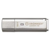 Kingston IronKey Locker+ 50/32GB/USB 3.1/USB-A/Strieborná
