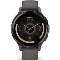 Garmin Venu® 3S, Slate/Gray, Silicone band