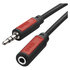 EMOS JACK kábel 3,5mm stereo, vidlica - 3,5mm zásuvka 5m