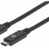 Kábel Manhattan USB-C, USB 3.1 Gen 2, USB-C samec na USB-C samec, 10 Gb/s, 5 A, 1 m, čierna