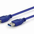 GEMBIRD Kabel USB A-A 3m USB 3.0 prodlužovací, modrý