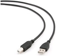 GEMBIRD USB kabel typu AB, délka 1,8m HQ černý