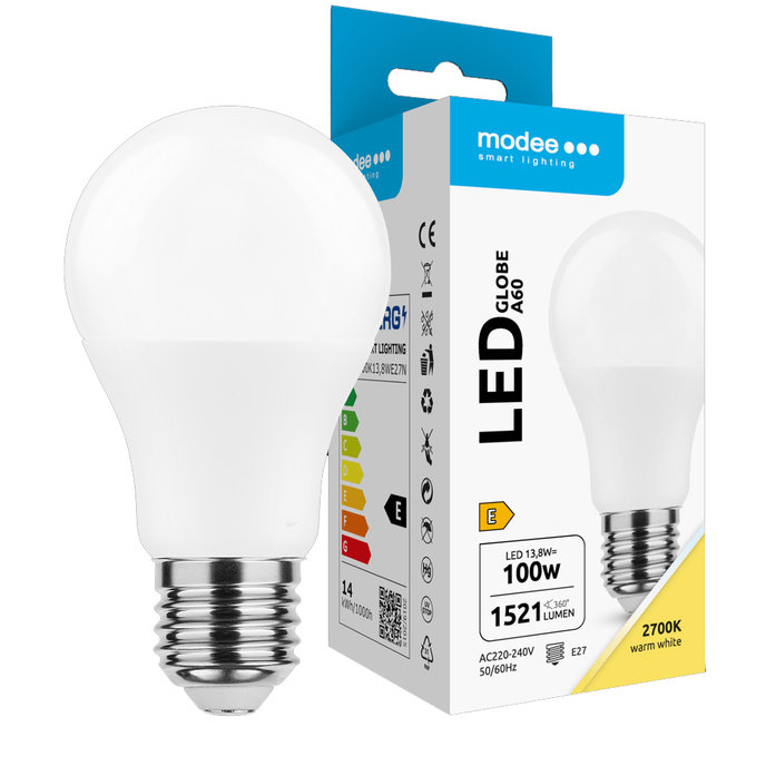 MODEE LIGHTNING Modee Lighting LED žiarovka E27 13,8W 2700K A60 (100W)